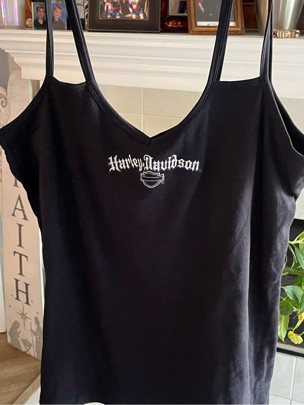 Harley-Davidson Black Womens Logo Cami with V-Neck